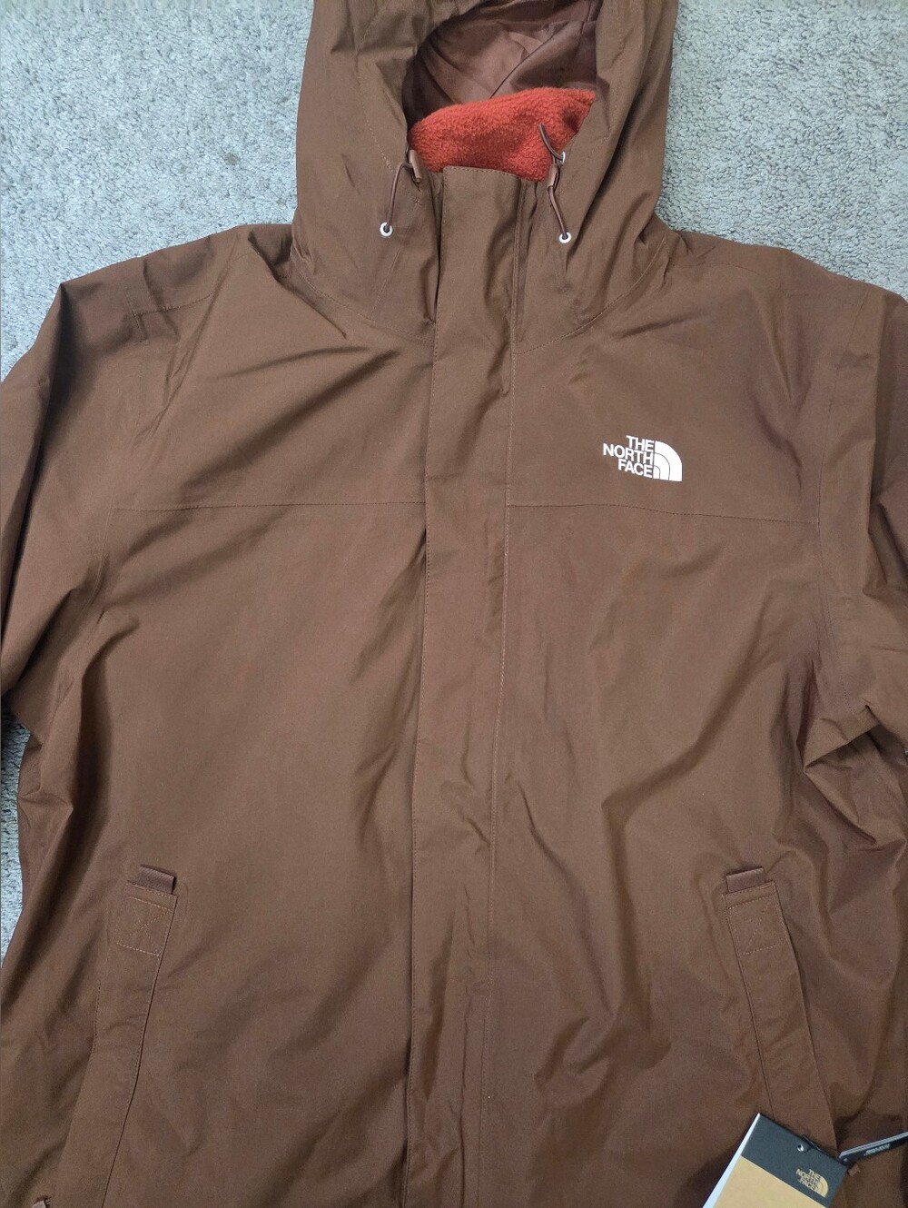 The North Face Men’s 3-in-1 DryVent Hooded Jacket Waterproof Brown XL